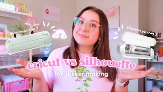 CRICUT VS SILHOUETTE ✿ which sticker machine is best for making stickers? full comparison video