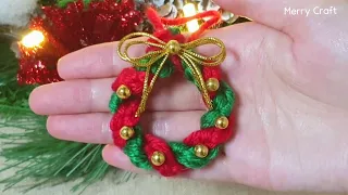 Make Woolen Easy Christmas Decorations at Home - Xmas Tree Ornaments DIY - Christmas Decor Ideas