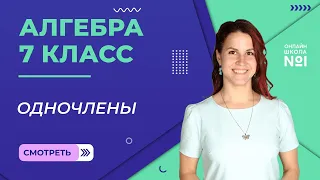 Одночлены. Одночлен и его стандартный вид. Урок 13. Алгебра 7 класс