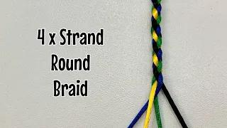 How to make a four strand round braid - spiral - 4 strand plait