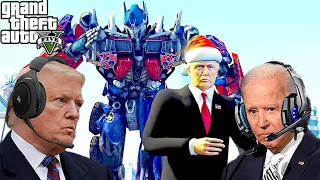 US Presidents Meet Optimus Prime In GTA 5