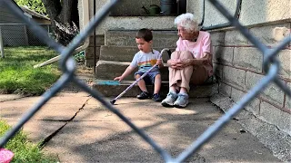 He's 2, she's about to turn 100. They've formed a friendship across a backyard fence you have to see