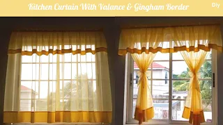 ✨ How To Make A Kitchen Curtain With Valance & Gingham Border ~ Make and Sell ~ Crafts by Masmi