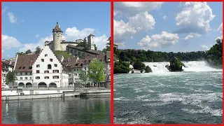 From Schaffhausen to Rhine Falls in Switzerland