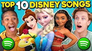 Teens React To Top 10 Disney Songs On Spotify