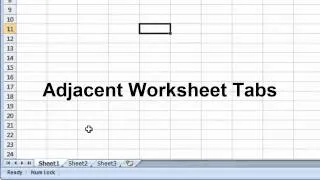Excel 2007 - Selecting Multiple Worksheets