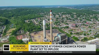 Demolition crews preparing to implode massive smokestacks at former Cheswick power plant in Springda