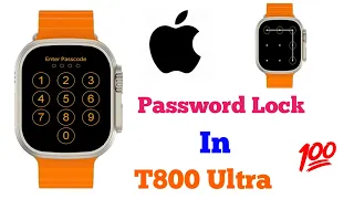 T800 Ultra Smartwatch Mai Lock Kaise Lagaye | Password Lock In T800 Ultra #t800ultra #passwordlock