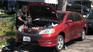 Replacing Timing chain cover gasket on a Corolla XRS 2ZZ-GE with the engine still in the car