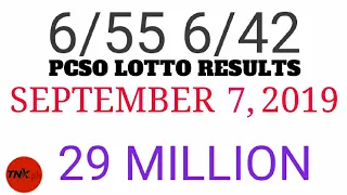 Lotto result today 9pm September 7 2019 saturday Swertres result ez2 6/55 6/42