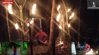 Solo Camping Di Hutan || Membuat Shelter Dan Membuat Kerajinan Pohon Obor