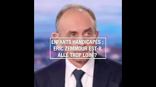 Enfants handicapés : Eric Zemmour est-il allé trop loin ?