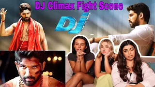 DJ  Fight Scene Reaction | Best Action Scene Girls reaction | Allu Arjun