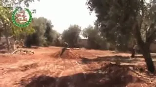 FSA Rebels fire a AT 3 At SAA Engineering Equipment