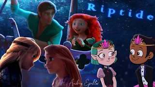 Merida/Eugene,  Luz/Amity, Rapunzel/Astrid -Riptide (mep part)