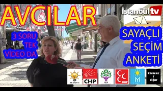 (SAYAÇLI)YARIN SEÇİM OLSA AVCILAR HALKI HANGİ PARTİYE OY VERECEK VE DİĞER 2 SORUNUN CEVABI BURADA...