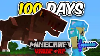 I Survived 100 Days Hardcore Minecraft with DINOSAURS...