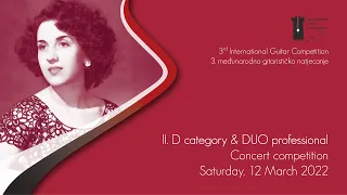 3rd International Guitar Competition - II. D category & DUO professional