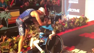 Brent and Kyle Pease - IRONMAN World Championship Finish Line