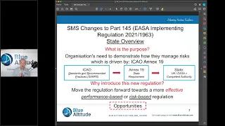 SMS Changes to Part 145 EASA Implementing Regulation 2021 1963