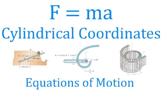 F=ma Cylindrical Coordinates| Equations of Motion| Learn to solve any problem