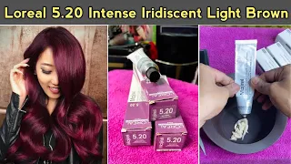 Loreal 5.20 Intense Iridescent Light Brown hair colour कैसे करे / full Practical in Hindi