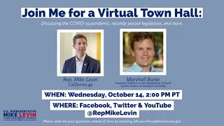 Virtual Town Hall with Rep. Mike Levin on COVID-19 10/14