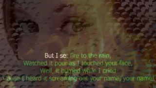 Adele's set fire to the rain (karaoke-version with lyrics and backing vocals)