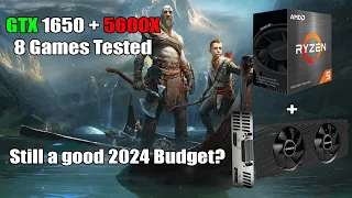 RYZEN 5 5600X + GTX 1650 Tested in 8 games @1080P. Early 2022 Good budget combo?