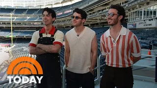 Backstage look as Jonas Brothers kick off tour at Yankee Stadium