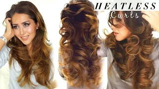 2 ★ LAZY HEATLESS CURLS | Overnight Waves HAIRSTYLES | HACKS