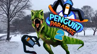 Trolling as GODZILLA in Penguin Paradise! #vr #gorilla #penguin #gorillatag