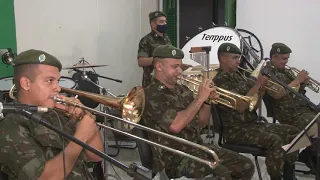 25º Batalhão de Caçadores realiza live para festejar banda e comemorar Dia do Exército