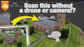 Scan Any Building/Landscape for free! Without Drones or Cameras? -Blender/Meshroom Tutorial