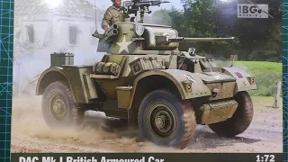 DAC (Daimler Armoured Car) mk. I 1:72 IBG in box review