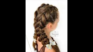 💕🐰Pull through braid hair tutorial timelapse updo pigtails🐰💕#reels #shorts #shortvideo