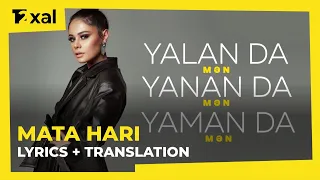 Efendi - Mata Hari | Lyrics video wıth translation | Eurovision 2021 Azerbaijan