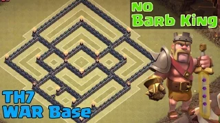 Clash of Clans | Best TH7 War Base Without Barbarian King | Anti Dragon + Anti 3 Star