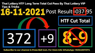 16-11-2021 Thai Lottery HTF Long Term Total Cut Pass By Thai Lottery VIP Tips & Tricks