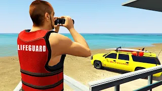 إلعب قراند 5 كأنك منقذ أرواح | GTA V Playing as a LifeGuard