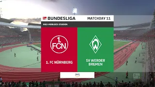 FIFA 22 Gameplay - 1. FC Nurnberg vs. SV Werder Bremen