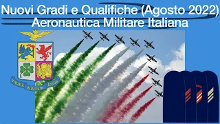 Gradi e Qualifiche Aeronautica Militare Italiana (Agosto 2022)