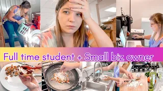 DAY IN THE LIFE OF A MOM DITL OF SAHM FULL TIME COLLEGE STUDENT SMALL BIZ OWNER CLEANING MOTIVATION