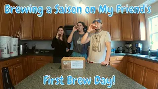 My Friends First Brew Day | Lemondrop Saison | EXTRACT BEER BREWING