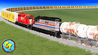 Train Accidents Derailments ✅ Head on Trains Collisions #3 ✅ BeamNG DRIVE