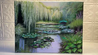 How To Paint Monet’s Water Lilies | acrylic painting tutorial