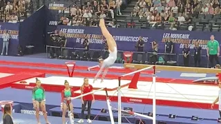 Kaylia Nemour (ALG) - Uneven Bars (warm-up) - Qualifications - Paris World Cup 2023