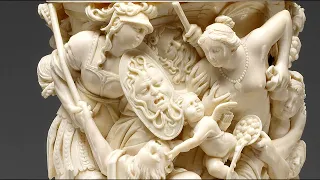Вена, музей истории искусств. Резьба по кости: "Посуда" / Vienna, KHM, Baroque Ivory: 'Tableware'