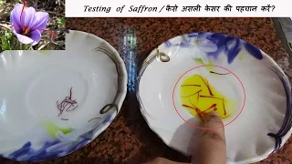 Testing of Original Saffron /कैसे असली केसर की पहचान करें?