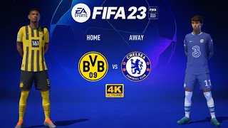 FIFA 23 - Borussia Dortmund vs Chelsea - UEFA Champions League Round of 16 22/23 Full - 4K Gameplay
